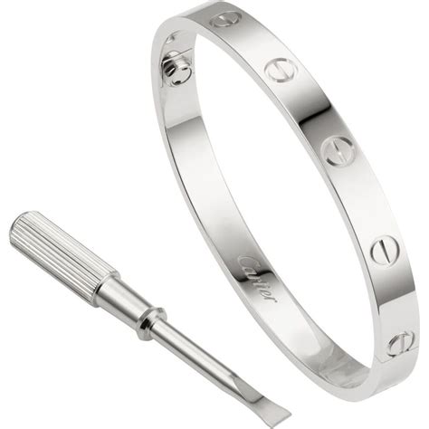 pulsera love cartier oro blanco|pulseras de love en joyas.